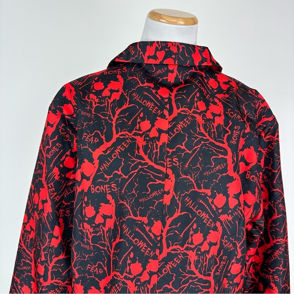 Men’s Halloween Balck Red Fear Bones Halloween Print Suit Size XL - Picture 12 of 15
